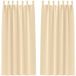 Rideaux occultants avec anneaux 2 pcs crème 245 x 140 cm