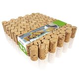 MCE-Commerce A74001100 kurken, knutselkurken, wijnkurken, natuurlijke kurken, knutselen en decoreren, 100 stuks, Ø 2,5 cm, lengte 4,5 cm, naturel