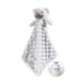 CREVENT Zachte en schattige babyknuffeldoek, uniseks, met Minky-stippen op de voorkant + sherpa-achterkant (witte beer)