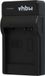 vhbw chargeur USB-C compatible avec Panasonic Lumix DMC-FH1K, DMC-FH1P, DMC-FH1S, DMC-FH1A appareil photo/caméscope - station de charge + câble USB-C avec indicateur de charge