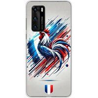 Huawei P40 Bedrukt siliconen hoesje Coq francais