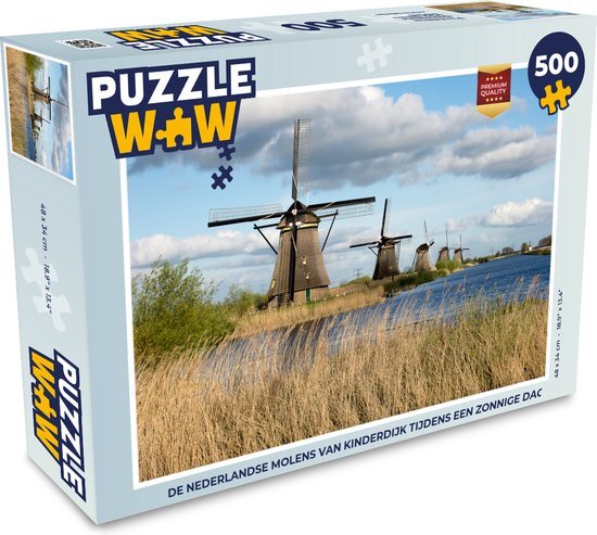 MuchoWow Puzzel Molen - Landschap - Nederland - Legpuzzel - Puzzel 500 stukjes