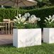VidaXL Plantenbak wit 80 x 20 x 49 cm koudgewalst staal