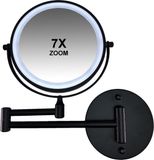 Merkloos / Sans marque Eurocompact van den Brink Oplaadbare Metalen Verlichte Wand Knik Arm Badkamer LED Spiegel