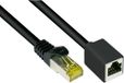 Unbranded S/FTP CAT7 RJ45 Verlengkabel 0,5 m Schwarz