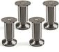 Sotech 4 stuks meubelpoot Alpha, RVS-look geborsteld, belastbaar tot 250 kg, hoogte: 100 mm, verstelbaar