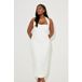 Odd Muse Robe mi-longue à dos nu Blanc Taille : XL