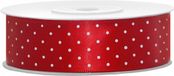 PartyDeco Rode linten met stippen 2,5 cm x 25 meter