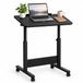 Merkloos Relaxdays Laptoptafel - Hoogte Verstelbaar - 67-90 cm - Op Wielen - Zwart