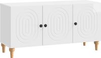 vidaXL TV-meubel 99 x 34,5 x 50 cm Hoogglans Wit Bewerkt hout