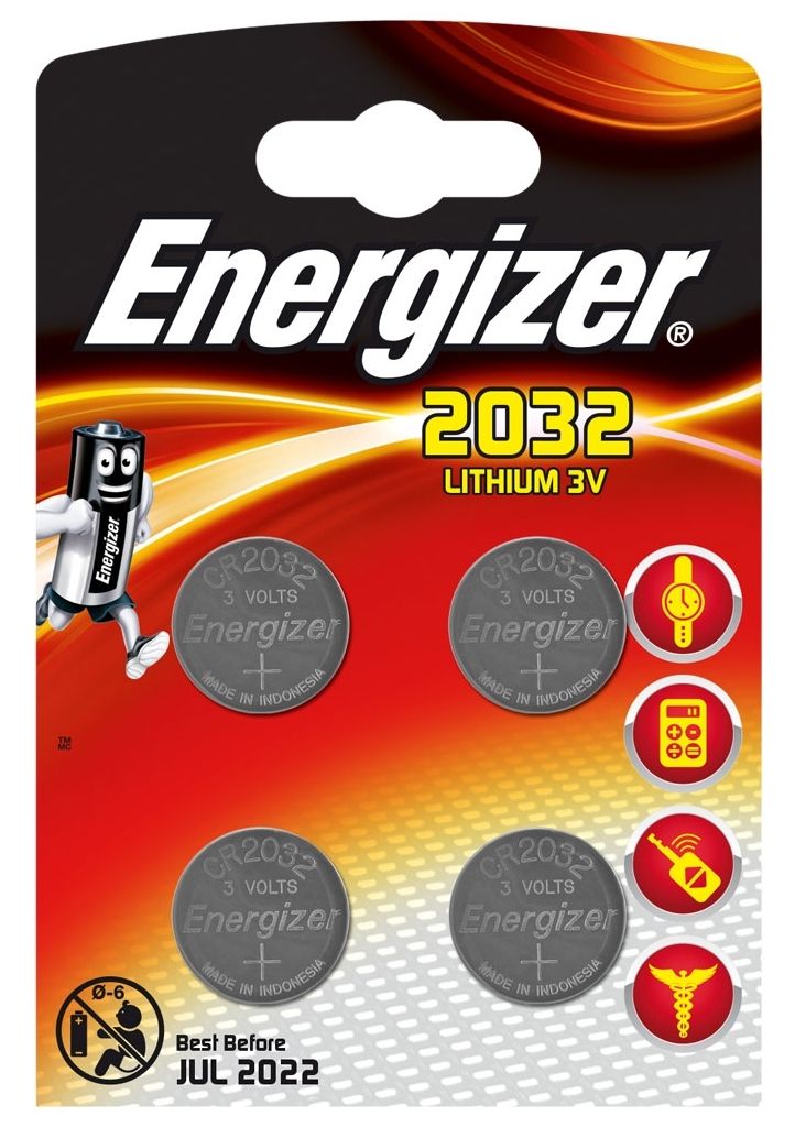 Energizer CR2032 - 4-pack - Lithium batterijen