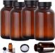Set van 4 bruine glazen voorraadpotten van 500 ml