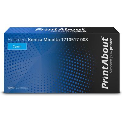 PrintAbout Huismerk Konica Minolta 1710517-008 Toner Cyaan | Compatibel