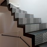 Ambiance Sticker Stickers voor trap, tegels, trap, zelfklevend, voor trap, cementtegels, 2 stroken van 15 cm x 105 cm
