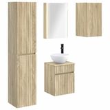 vidaXL Badkamerkastenset 5 st Sonoma Eiken Bewerkt hout
