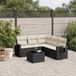 Maison Exclusive - Ensemble de meubles de jardin 6 pièces avec canapé et coussins, noir, en polyrotin