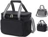 Sac glacière pliable sans marque en tissu Oxford - Isolant - avec poignée de transport - pour voyage et camping - petit - noir