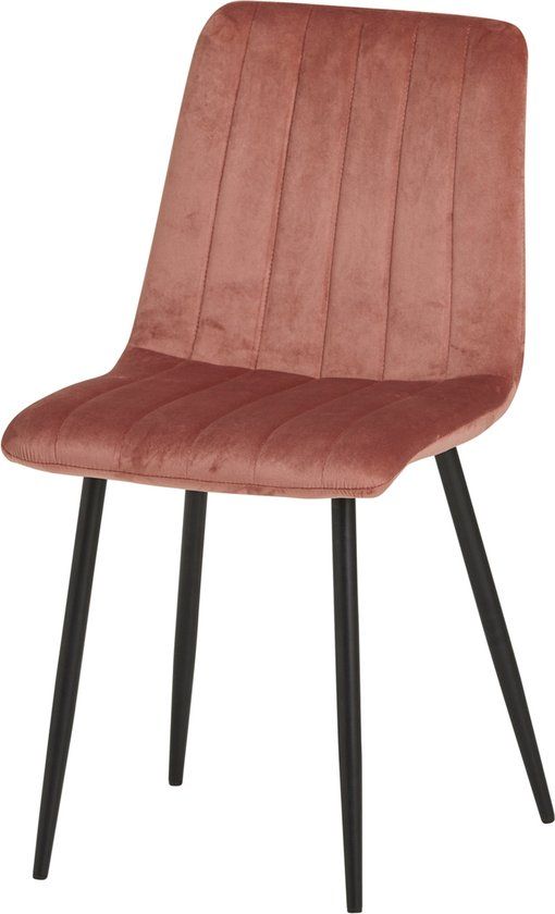 AnLi-Style Donatello Velvet Eetkamerstoel - Blossom - Metaal - 49 cm zithoogte