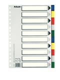Esselte 11610 Blanco tabbladindex Karton, Polypropyleen (PP) Meerkleurig