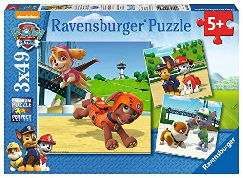 Ravensburger 92390 Puzzel Paw Patrol Team Op 4 Poten - Drie Puzzels - 49 Stukjes - Kinderpuzzel