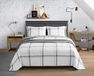 Nautica Fleetville Collection Quilt Set – 100% katoen, gering gewicht & ademend beddengoed, omkeerbaar en ideaal voor alle seizoenen, voorgewassen voor extra zachtheid, twin, grijs