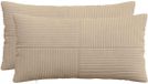 vidaXL - Kussensloop - 2 stuks - ALMELO - Taupe - 40 x 80 cm - corduroy