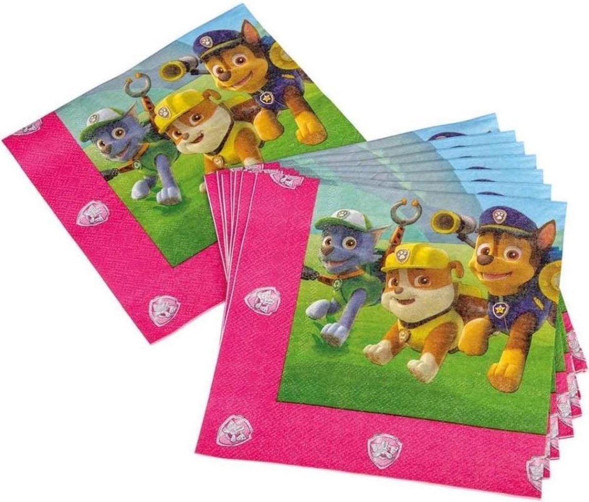 tib Servetten Paw Patrol 33 Cm Papier Roze 20 Stuks