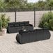 Maison Exclusive - Ensemble de meubles de jardin 9 pièces avec canapé et coussins, noir, en polyrotin