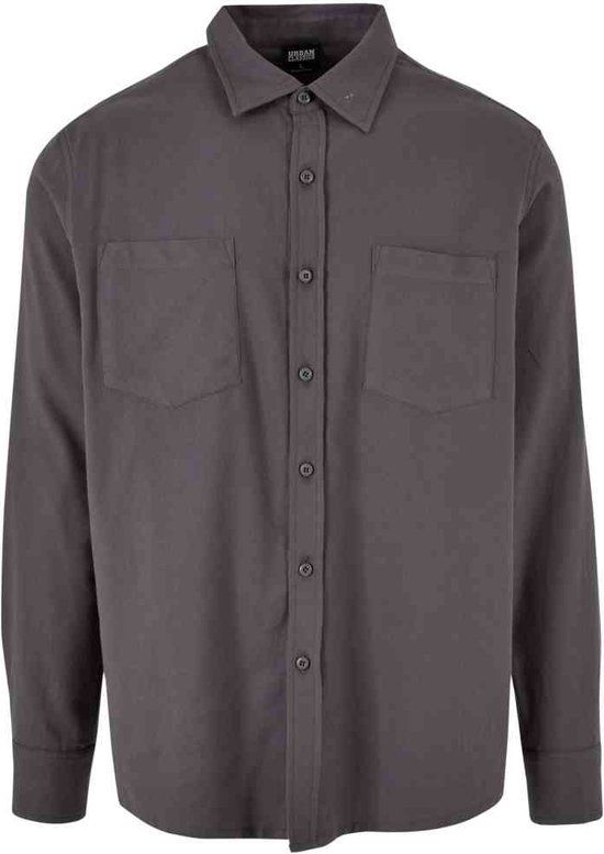 Urban Classics Flanell Overhemd - Grijs - Maat M - Heren