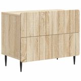 vidaXL Nachtkastje Sonoma Eiken 62 x 34,5 x 49,5 cm Bewerkt hout