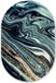 MuchoWow Muurovaal - Oval Marble Look Wall Decoration - 60x90cm