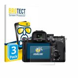 BROTECT Screenprotector 3 Stuks voor Sony Alpha 7 V (ILCE-7M5) Beschermglas transparant