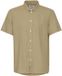 Solid DK Company A/S Shirt Solid Allan Heren Katoen Korte mouw Zand/Groen XL
