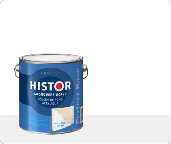 Histor Perfect Base grondverf acryl wit 2 5 l