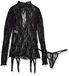 Bloemenlijfje, Leg Avenue Europe Lace Garter Top and G-String Black Set