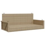 vidaXL Banc de jardin en rotin et acier beige