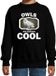 Bellatio Decorations Shoppartners Bv Dieren uilen sweater zwart kinderen - owls are serious cool trui jongens/ meisjes - cadeau sneeuwuil/ uilen liefhebber - kinderkleding / kleding 134/146