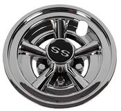 Dr.Accessories Golfkar 20 cm SS Wieldoppen, set van (4), past op Yamaha Club CAR EZ-GO golfkar (zilver)