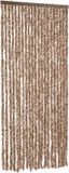 vidaXL Vliegengordijn 90x200 cm Chenille Beige en Donkerbruin