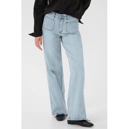 Kaffe high waist regular fit jeans light blue denim