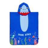 Legami Strandlaken voor kinderen, poncho-handdoek voor kinderen, badjas van microvezel, compact, licht, sneldrogend, zeer absorberend, handdoek met capuchon, eenheidsmaat
