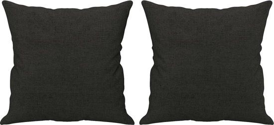 vidaXL Sierkussens 2 stuks 40x40 cm stof zwart