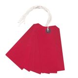 Q-Connect KF01627 etiketten met koord, 120 x 60 mm, rood, 1000 stuks