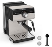 Merkloos Espressomachine zeefhouder - 15 bar - 2 liter watertank - Zwart