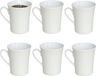Gerimport Mok - 6x stuks - wit - 280 ml - mokken - keramiek