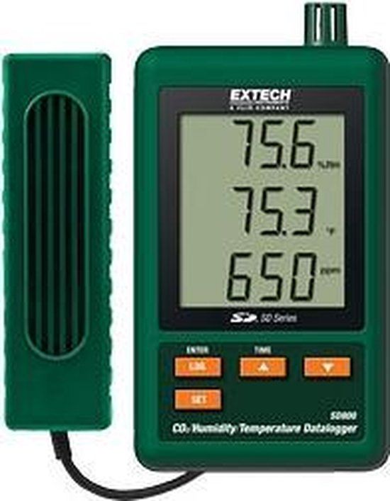 Extech SD800 - Luchtkwaliteit meter - CO2, temperatuur, vochtigheid - Datalogger - SD kaart