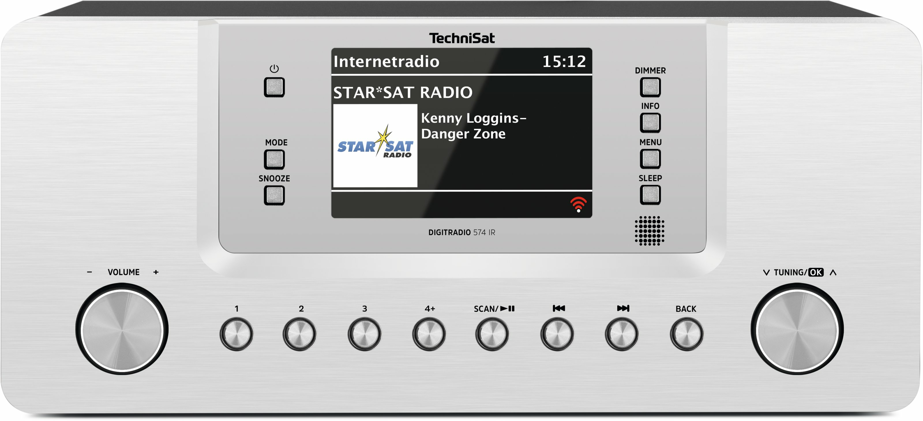 TechniSat DIGITRADIO 574 IR - Internetradio met DAB+, Bluetooth en FM - Zilver