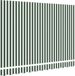 vidaXL - Vervangingsdoek voor zonnescherm - 3x2,5 m - Groen en wit gestreept