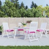vidaXL - Stoelkussens - 4 st - 50x50x7 cm oxford stof roze