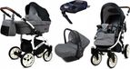 BabyLux Optimal 4in1 Poussette Set Gris Flex Noir